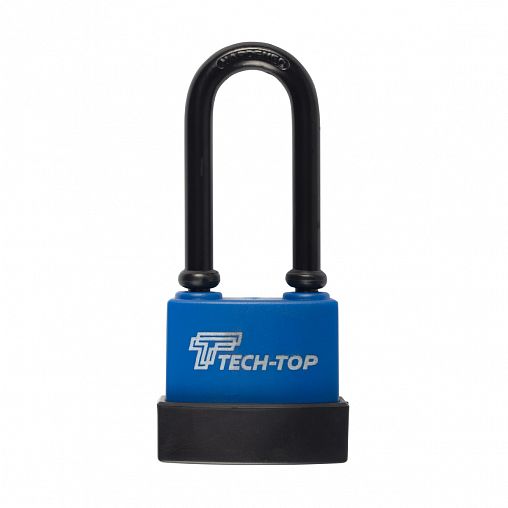 Замок навесной всепогодный Tech-Top T-01-01, с длинной дужкой, 98 x 45 x 24 мм, 3 ключа фото