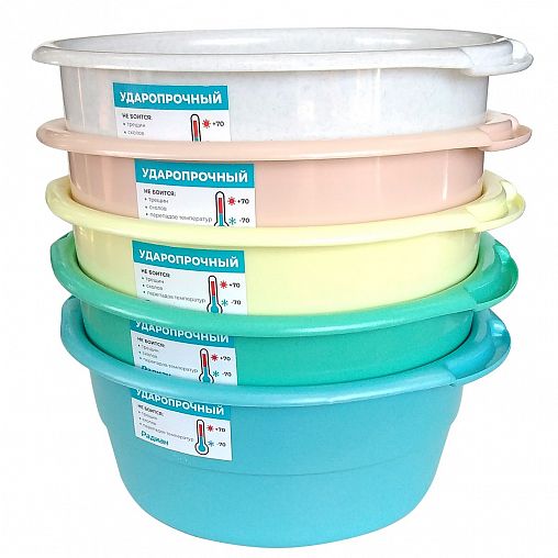 Таз Радиан, ударопрочный, круглый, 8 л фото