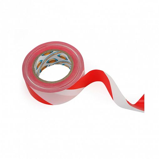 Лента сигнальная Aviora, 50 мм x 200 м, красно-белая фото