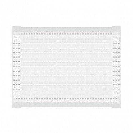 Стол садовый Альтернатива Ротанг плюс, 76,5 x 57 x 42 см, белый фото