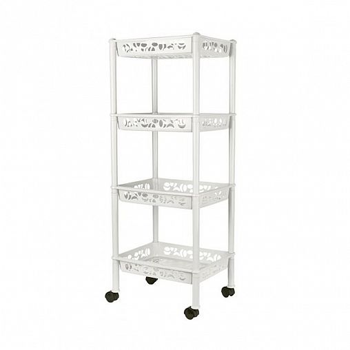 Этажерка четырехсекционная Keeplex Light KL282912048, на колесах, белое облако фото