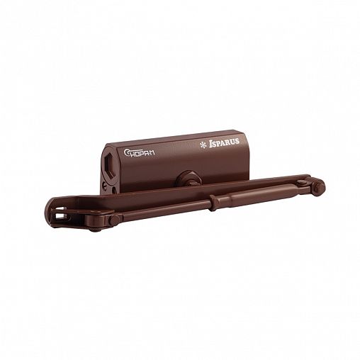 Доводчик дверной Нора-М 440 Isparus, для дверей 80 - 140 кг, коричневый фото