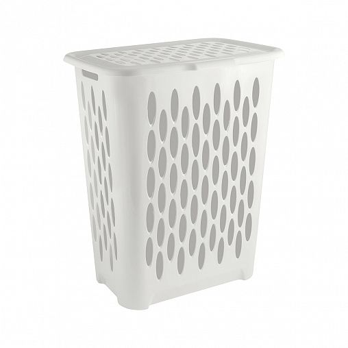 Корзина для белья Keeplex Light, с крышкой, 37 л, белое облако фото