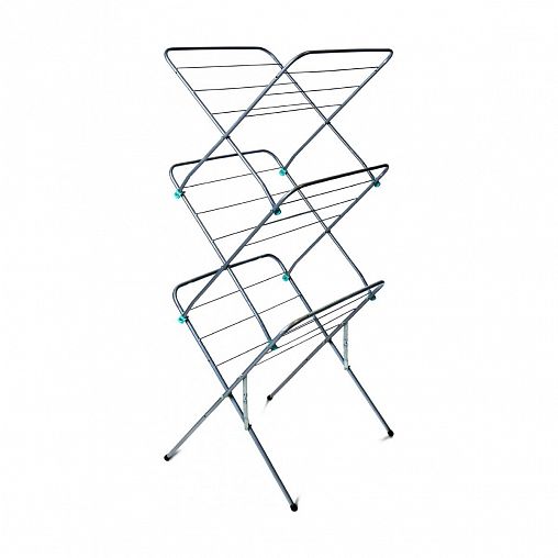 Сушилка для белья напольная Nika СБВ2/С, вертикальная, сушильное полотно 15 м, серая фото