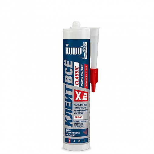 Клей Kudo Classic KX-2W «Клеит все», гибридный, 280 мл, белый фото