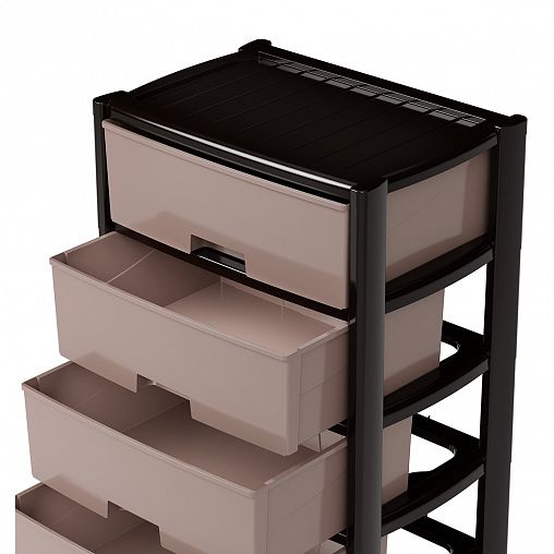 Комод четырехсекционный Альтернатива Колорит, 56 x 39 x 81 см, венге фото