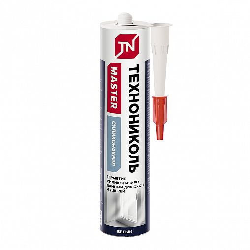 Силиконизированный герметик для окон и дверей Технониколь Master, 280 мл, белый фото