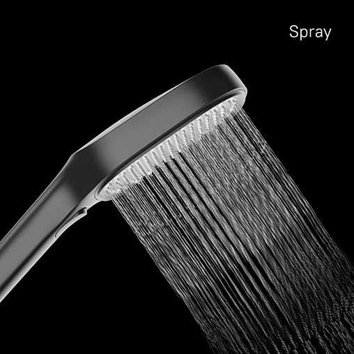 Лейка для душа Milardo Ideal Spa ILS3FB0M18, 3 режима, черная матовая фото