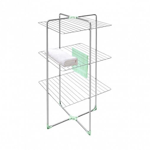 Сушилка для белья напольная Nika СБВ1/С, вертикальная, сушильное полотно 30 м, серебро фото