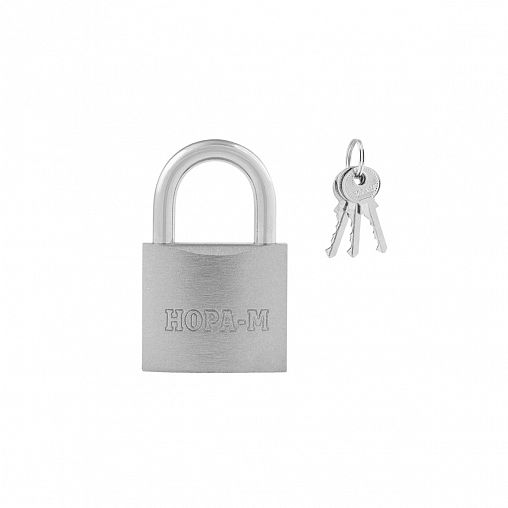 Замок навесной Нора-М ЗН-808, 3 ключа, 38 мм, серебро фото