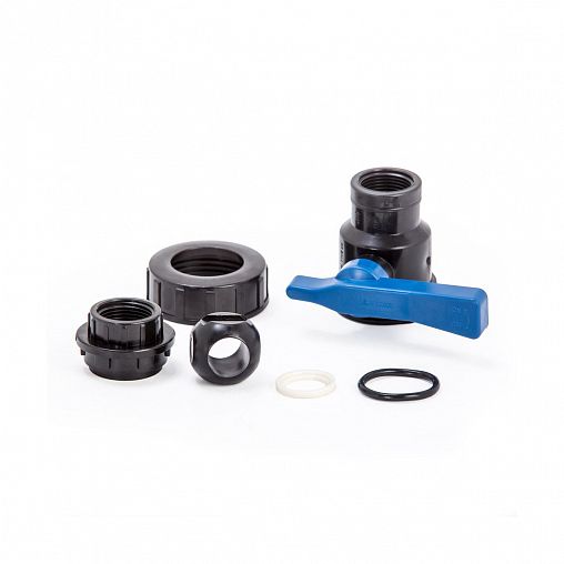 Кран шаровой для ПНД труб Lammin, внутренняя/внутренняя резьба, 1/2" фото