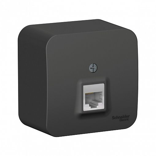Розетка компьютерная RJ45 Systeme (Schneider) Electric Blanca BLNIA045006, накладная, антрацит фото