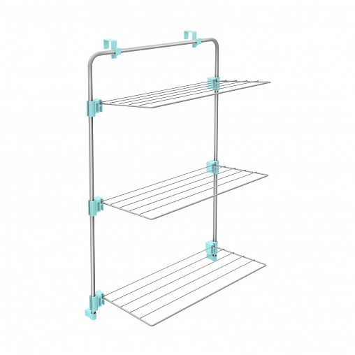 Сушилка для белья навесная Nika СБН1/С, складная, сушильное полотно 11 м, серая фото