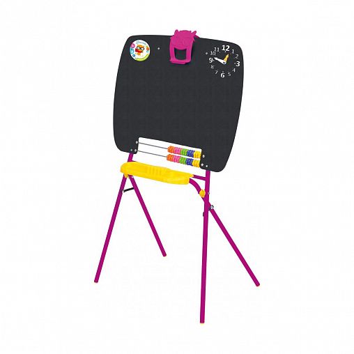 Мольберт детский односторонний Nika М/СН2, с пеналом, сиреневый фото