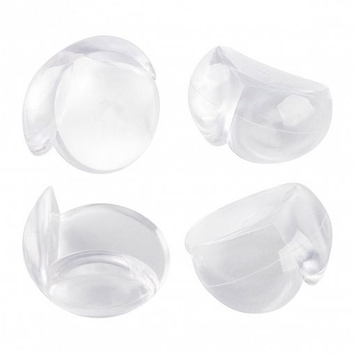 Накладки защитные на углы самоклеящиеся, Рыжий кот, силиконовые, круглые, 4 шт фото