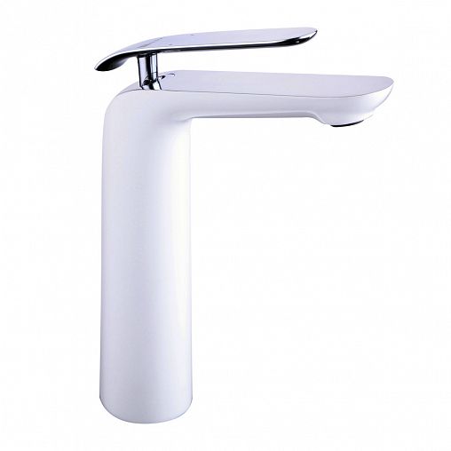 Смеситель для раковины Lemark Melange LM4909CW, однорычажный, белый/хром фото