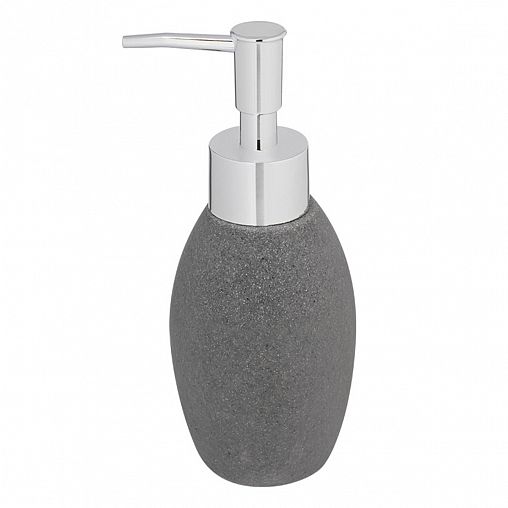 Дозатор для жидкого мыла Рыжий кот Гранит, полистоун, серый фото