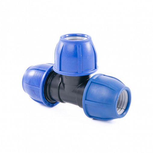 Тройник компрессионный для ПНД труб Lammin, 25 x 20 x 25 мм фото