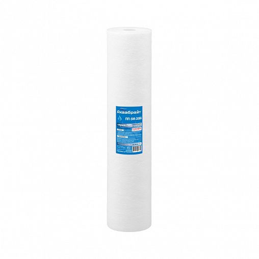 Картридж для механической очистки из вспененного полипропилена Аквабрайт ПП-5М-20ББ, 20 Big Blue фото