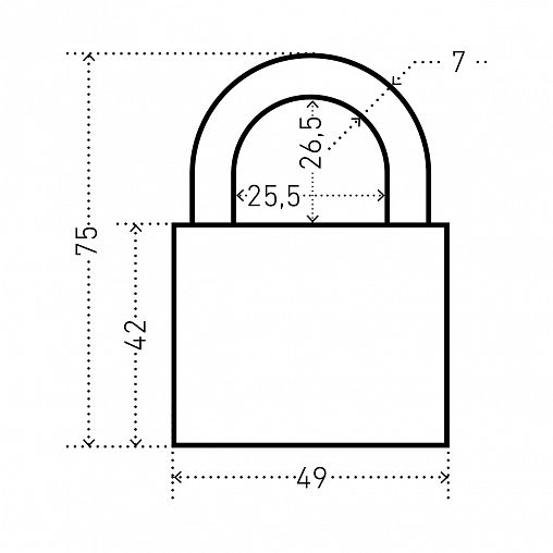 Замок навесной Аллюр ВС1Ч-4505, d 7 мм, 5 ключей фото