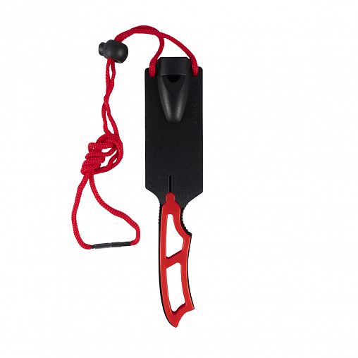 Нож туристический Ecos EX-SW-B01R со свистком в ножнах красный фото Нож туристический Ecos EX-SW-B01R со свистком в ножнах красный фото
