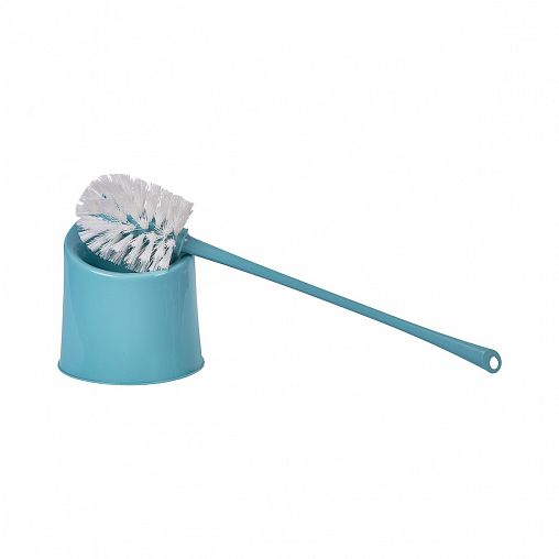 Ершик для унитаза Spin&Clean Voque, с подставкой, пластик, небесный фото