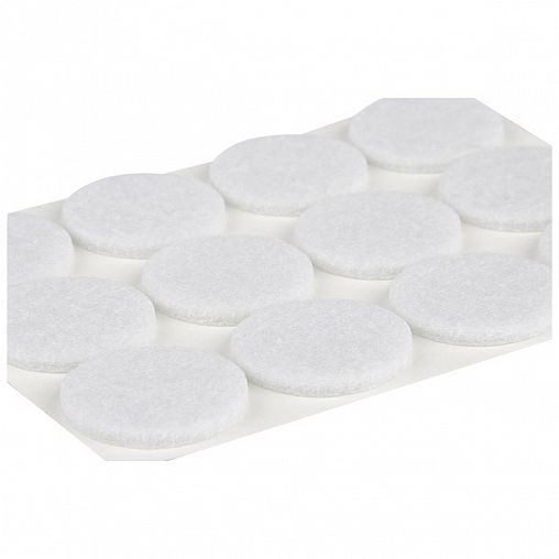 Протекторы для мебели самоклеящиеся Рыжий кот, d 2,8 см, 12 шт, белые фото