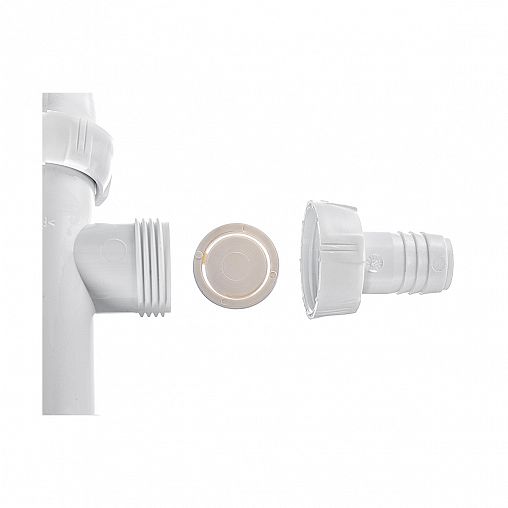 Сифон бутылочный Wirquin Минор 30718053, с выпуском 1 1/4" x 40 мм, с отводом для стиральной машины фото