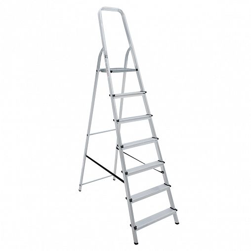 Стремянка Новая высота NV 1110, алюминиевая, 7 ступеней, 2,2 м фото