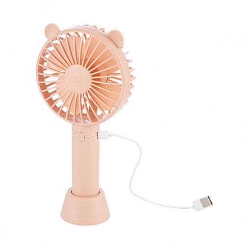 Вентилятор настольный Energy EN-0610, USB, аккумуляторный, 4 Вт, 3 скорости, розовый фото
