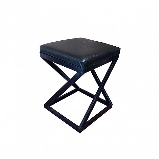 Табурет New Victoria Лофт, мягкое квадратное сиденье, 39 см, черный фото