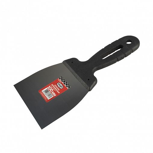 Шпатель Кедр, нержавеющая сталь, пластиковая ручка, 100 мм фото