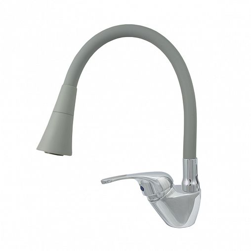 Смеситель для кухни Центр Сантехники Престиж ЦС-СМ 27/2Г D35 М42 Bell, с гибким изливом, серый фото