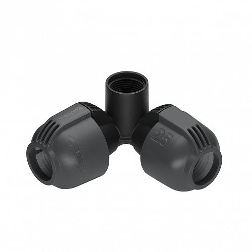 Соединитель L-образный Gardena, изменение направления подачи, 3/4", внутренняя резьба, 25 мм фото