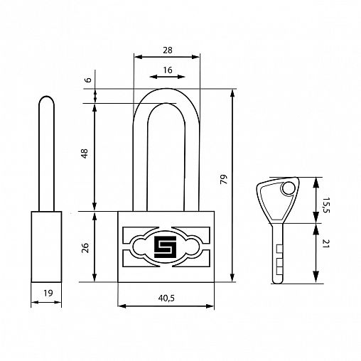 Замок навесной Булат ВС 3-П40-01 ПЛ, d 6 мм, 5 ключей фото Замок навесной Булат ВС 3-П40-01 ПЛ, d 6 мм, 5 ключей фото