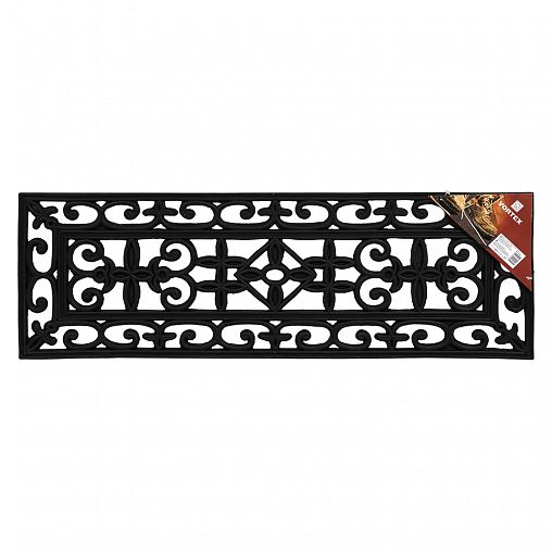 Коврик на ступеньку Vortex, ажурный, резиновый, 25 x 75 см, черный фото