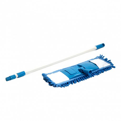 Швабра для пола Doм-Doм, длинный ворс, с насадкой из микрофибры, с рукояткой 67 - 120 см фото