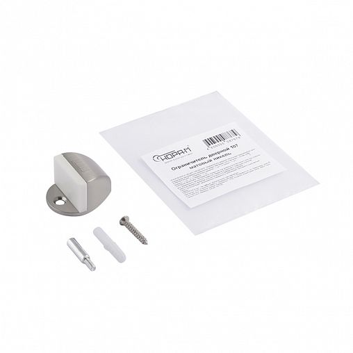 Ограничитель дверной Нора-М 107, матовый никель фото