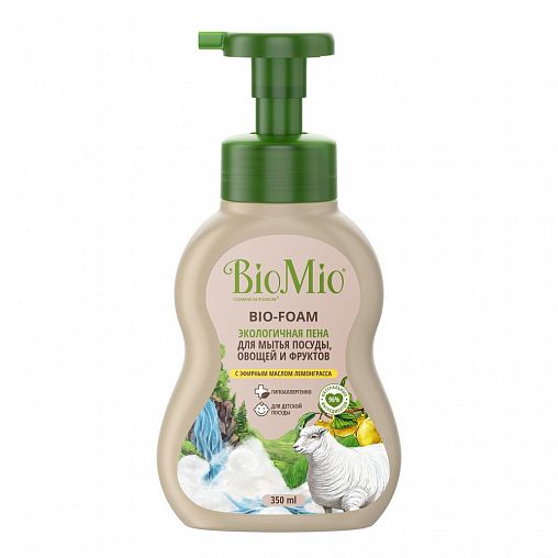 Средство для мытья посуды BioMio Bio-Foam Лемонграсс, пена, 350 мл фото