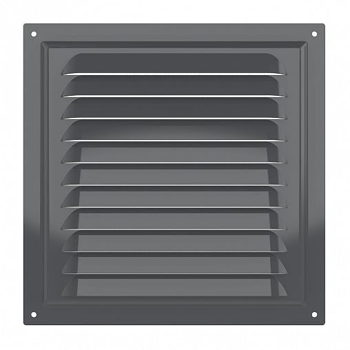 Решетка вентиляционная Era 2020МЭ Gray, эмалированная сталь, 200 x 200 мм фото