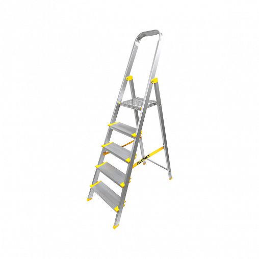 Стремянка профессиональная Alumet AS705, алюминиевая, 5 ступеней, 1,78 м фото