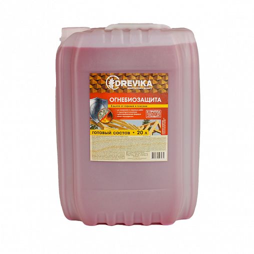 Огнебиозащитный состав для древесины Drevika, 2 группа, с индикатором, 20 л фото Огнебиозащитный состав для древесины Drevika, 2 группа, с индикатором, 20 л фото