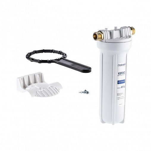 Корпус для магистрального фильтра Гейзер, Slim Line 10", 3/4" фото