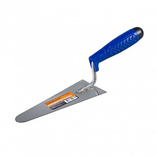 Кельма Шабашка Полукруг, нержавеющая сталь, пластиковая ручка, 180 мм фото