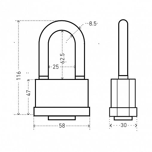 Замок навесной всепогодный Аллюр ВС1Ч-375ПД, d 8,5 мм, 6 ключей фото