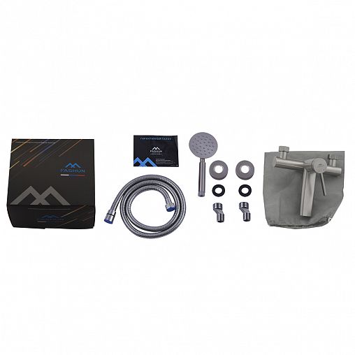 Смеситель для ванны с душем Fashun A53030, сатин фото