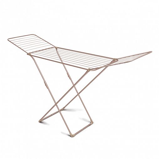 Сушилка для белья напольная Nika, сушильное полотно 20 м, розовое золото фото