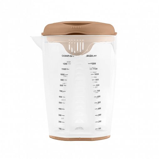 Емкость для блендера мерная Plast Team Stockholm, 1,5 л, шоколадный мокко фото