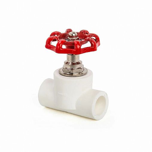 Вентиль полипропиленовый Lammin PPR 20, d 20 мм, белый фото