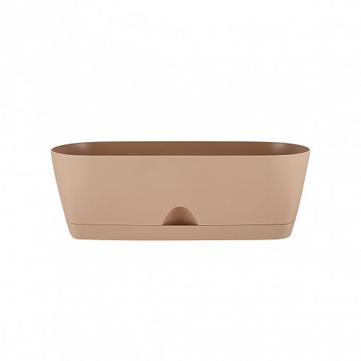 Ящик балконный InGreen Amsterdam, 40 см, молочный шоколад фото